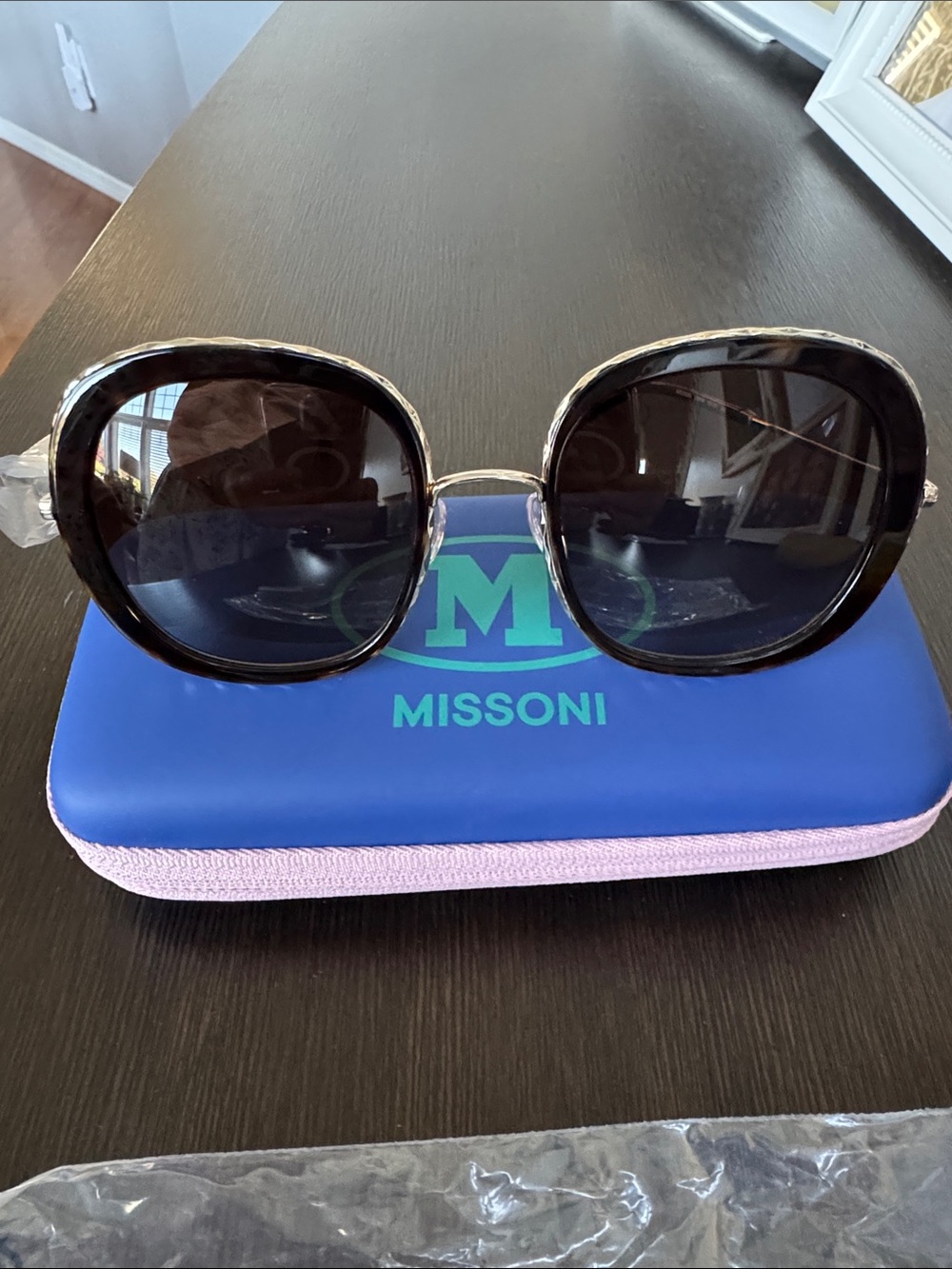 Missoni Oversized Black Lens Sunglasses